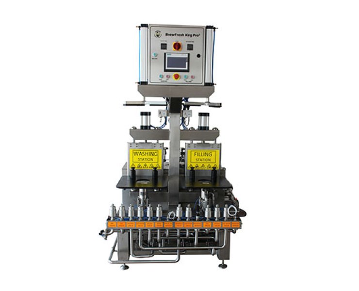 活动台面双工位啤酒桶清灌一体机